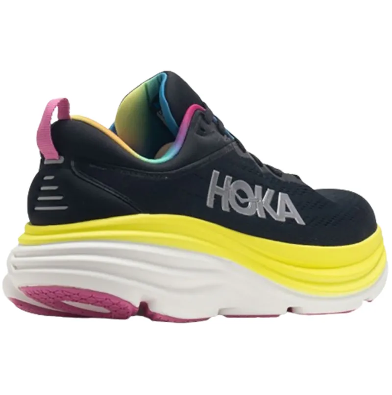Hoka One One Men's Bondi 8 Running Shoes Black/Citrus Glow-3